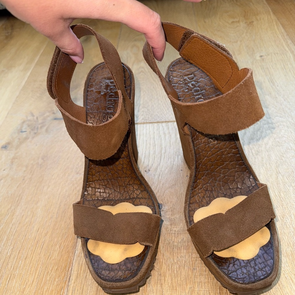 Pedro Garcia Tan Suede Women's Sandals